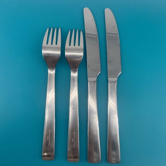 8 Pc Robert Welch FOSTER 18/10 Satin Flatware Stainless Steel Vietnam - Picture 5 of 7